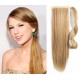 Clip in ponytail wrap hair extensions 24 inch straight - light blonde/natural blonde